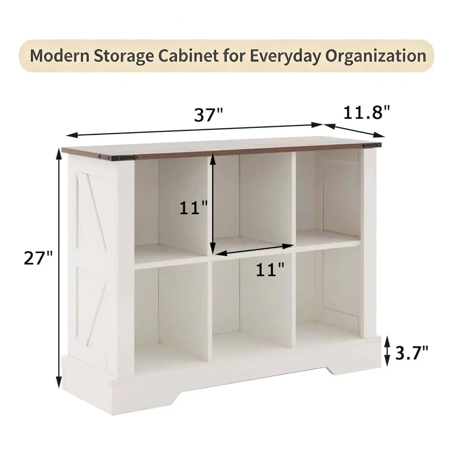 6 Cube Storage Organizer Wood Bookshelf LED Light Horizontal Cubby Shelf Kids Display Cabinet Living Room Office, Customized