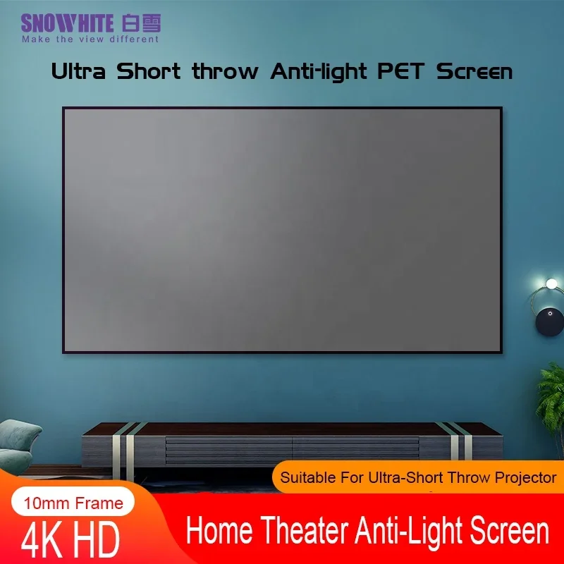 Snowhite 100 Inch 16:9 Ultra Korte Worp Projector Scherm Alr Ust Home Theater Projectie Fabriek