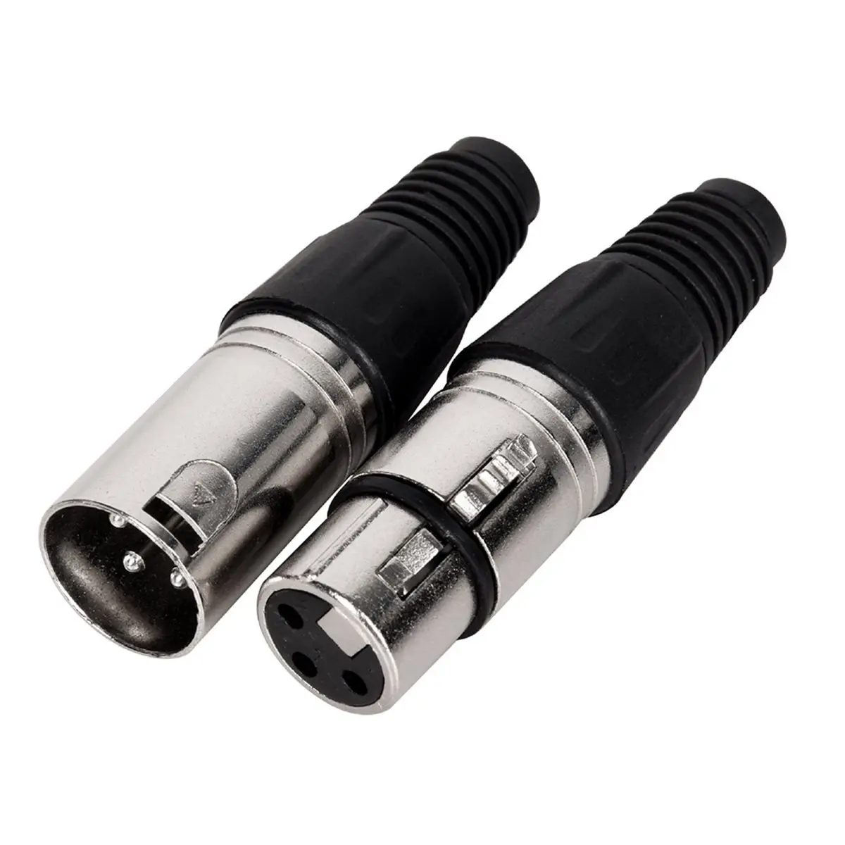 Punctual- 40 Pcs 3Pin Microphone XLR Connectors, 20 Male & 20 Female Mic Audio Cable Plug for DIY Recording, Mixing