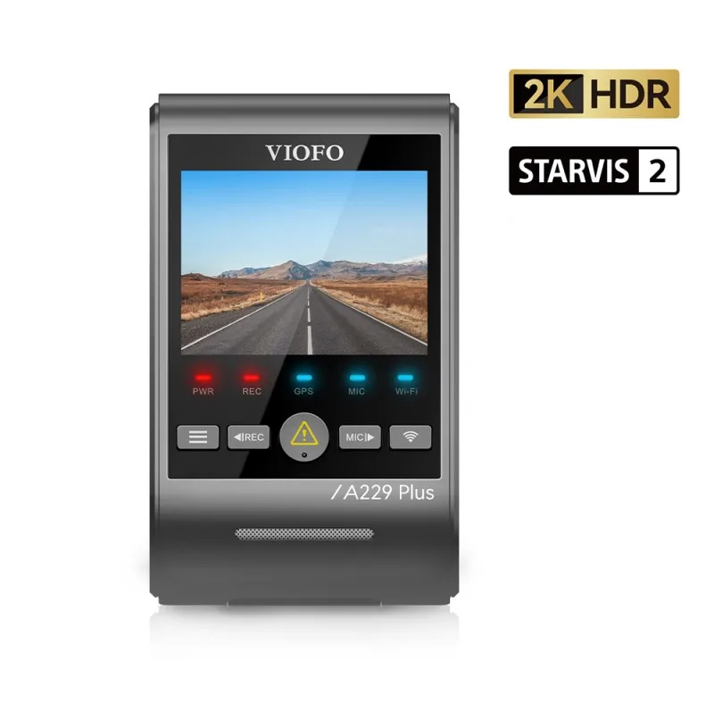 Viofo a229 plus carro dvr 2k hdr gravador de vídeo 5ghz wi-fi gps controle de voz câmera traço com sony starvis 2 sensor visão noturna