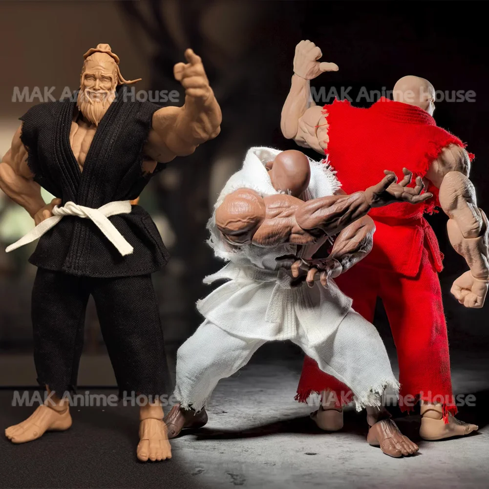 1/12 Lose Kampfkunst Uniform Kleidung Set Modell Fit 6 "Romankey UMS003 Big Guy Männlicher Soldat Action Figur Starke körper Puppen