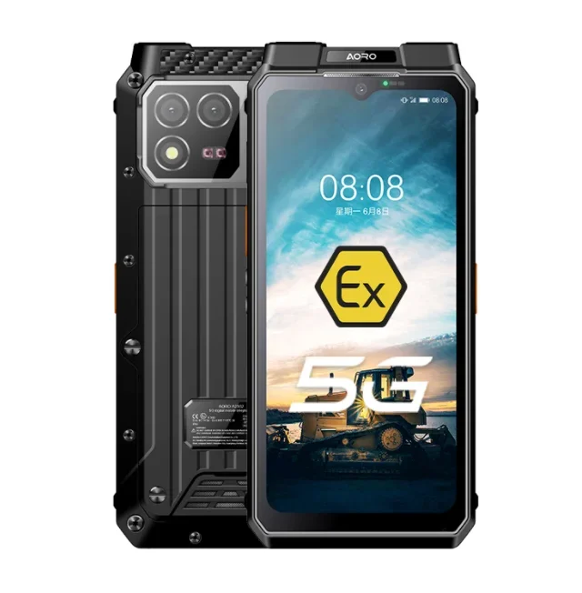 AORO M8 EX IECEx 9600mAh handheld 5G LTE POC android radio ATEX Intrinsically safe phone Zone 1 rugged phone