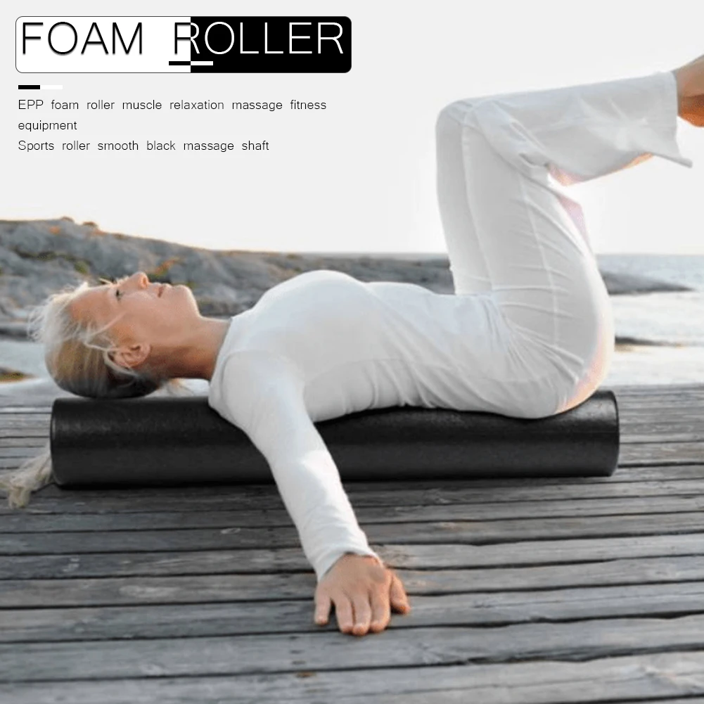 Rouleau de massage musculaire en mousse pour femme, pilates, fitness, dos, yoga, colonne de libération myofasciale