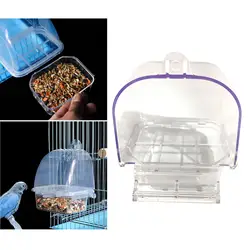 Bird Cage Feeder Parrot Birds Hanging Bowl Parakeet Feeder Box Pet Cage Plastic Food Container Bird Supplies