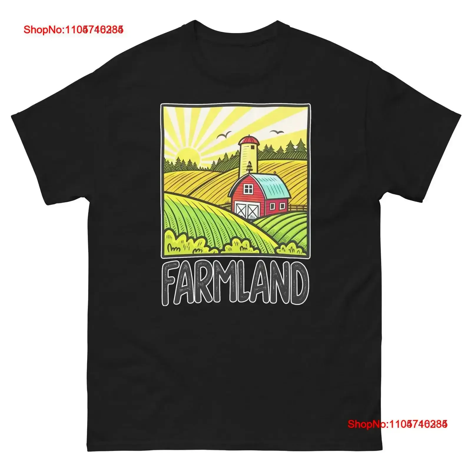 Farmhouse Geographical Landscape Location Scenery T Shirt vintage Washed homme Slightly Breathable Stretched Stylish vintage