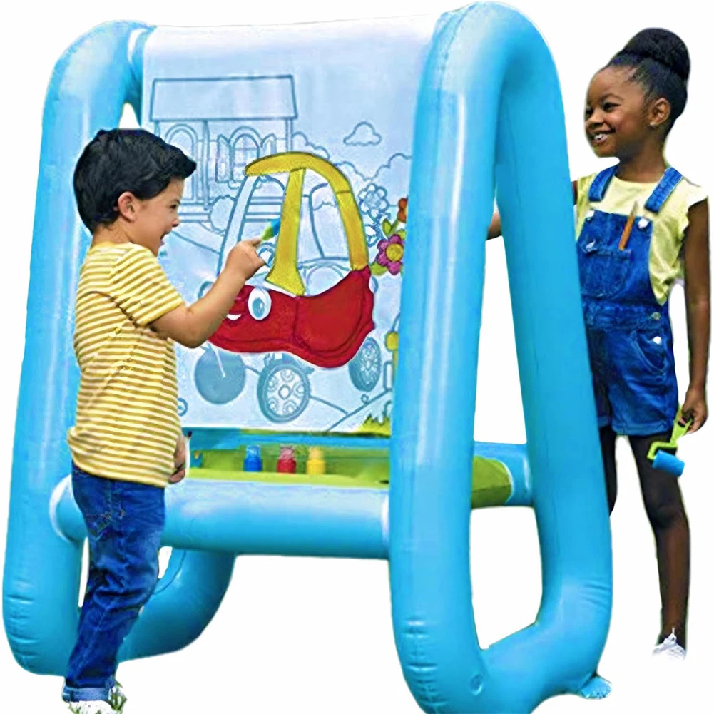 

Inflatable Kids Art Easel PVC Washable Toddler Easel Outdoor & Indoor Paint Station Drawing Board for Kids and Toddlers