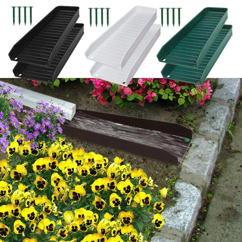 Downspout Splash Block Down Spout Drain Tray Rainwater Grate Rectangular Manhole Cover Outdoor Sewer Trench Prevent Soil Erosion