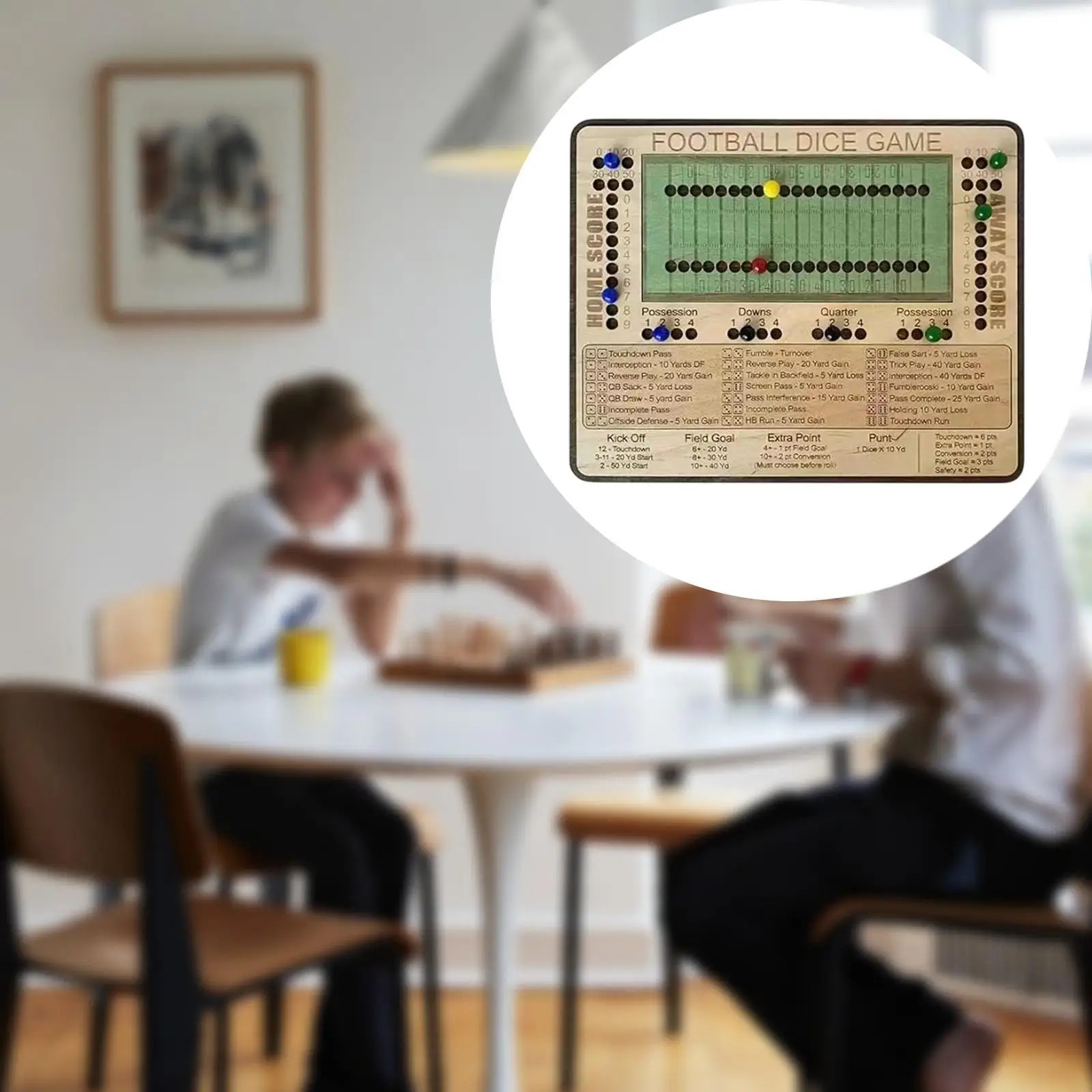 

Football Dice Game Interaction Board Game for Adult Birthday Football Lovers