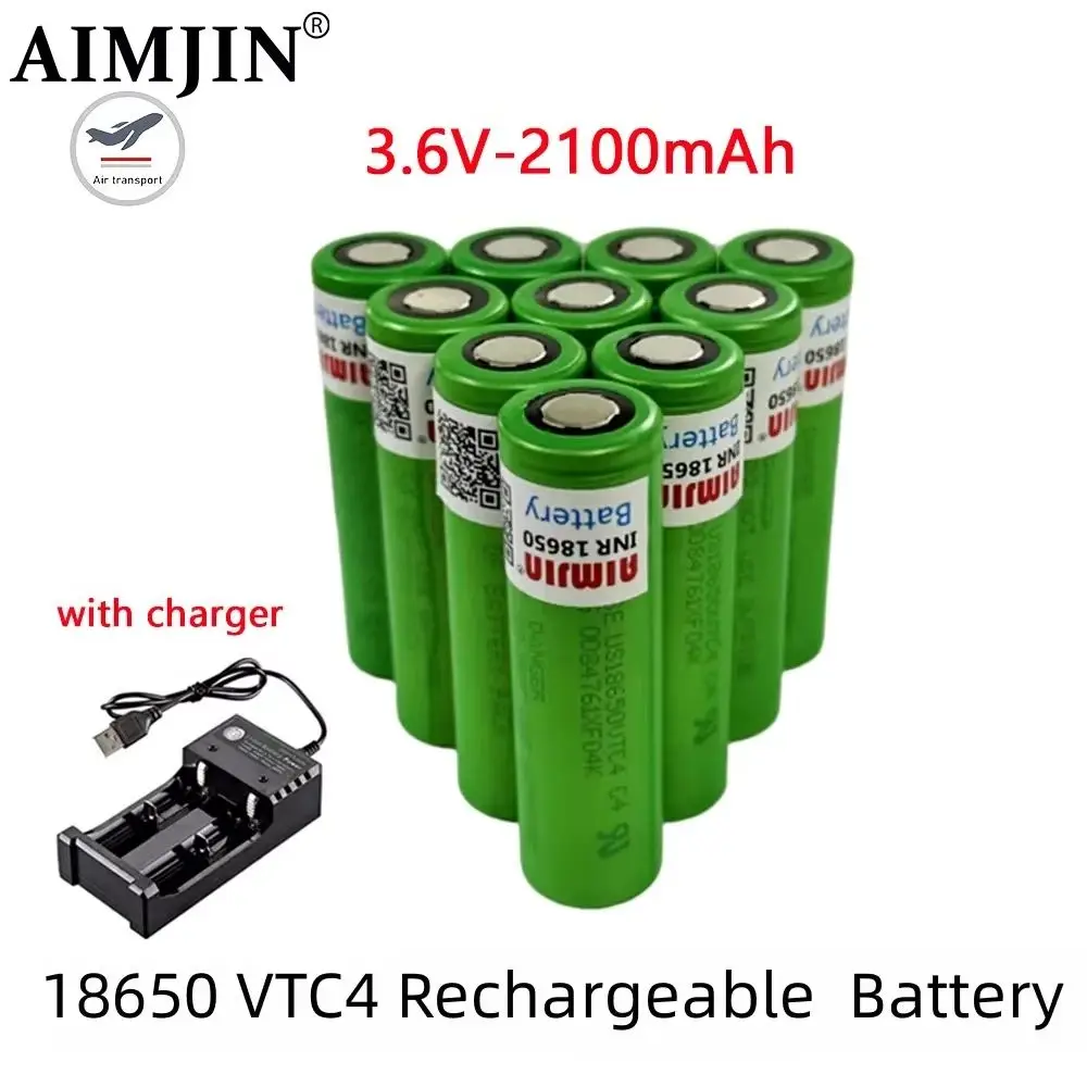 

100% Original 3.6V 2100mAh Rechargeable Lithium-ion battery 18650 VTC4 suitable for electronic cigarettes, flashlights etc