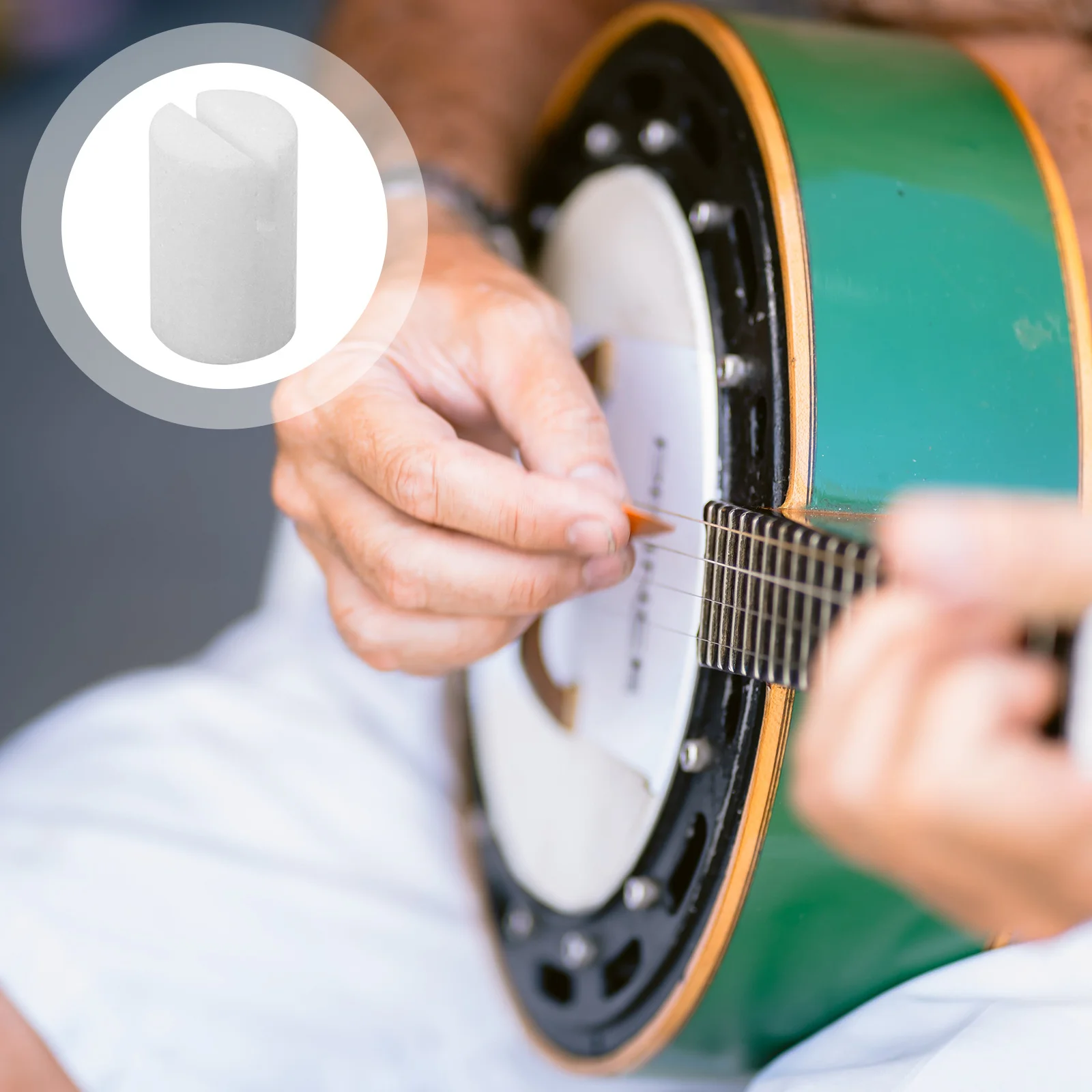 

4pcs Banjo 5Th String Nut Ox Bone Material Stable Structure Fine Craftsmanship Banjo Accessories Replacement Kit For Players