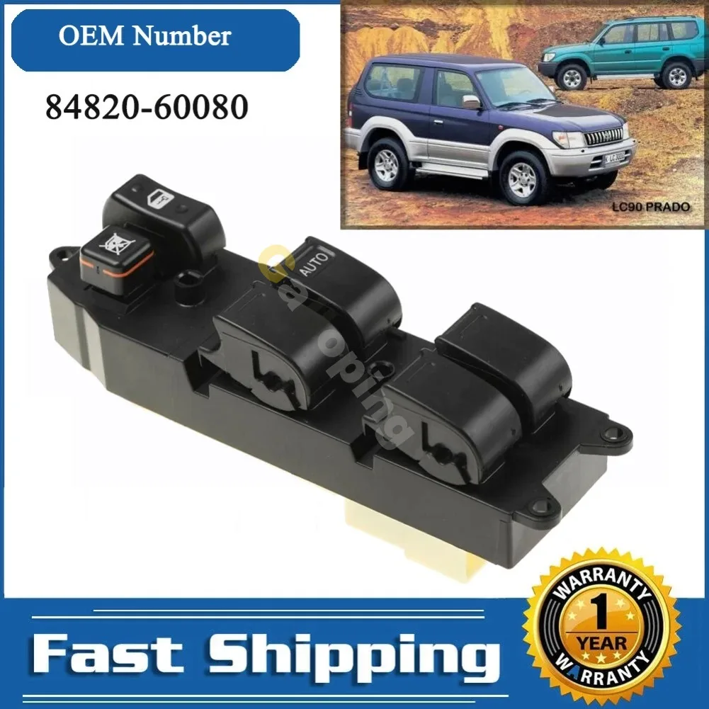 Front Right RHD Electric Window Control Switch Lifter Button Console For Toyota Landcruiser Prado Hilux Camry Echo 84820-60080
