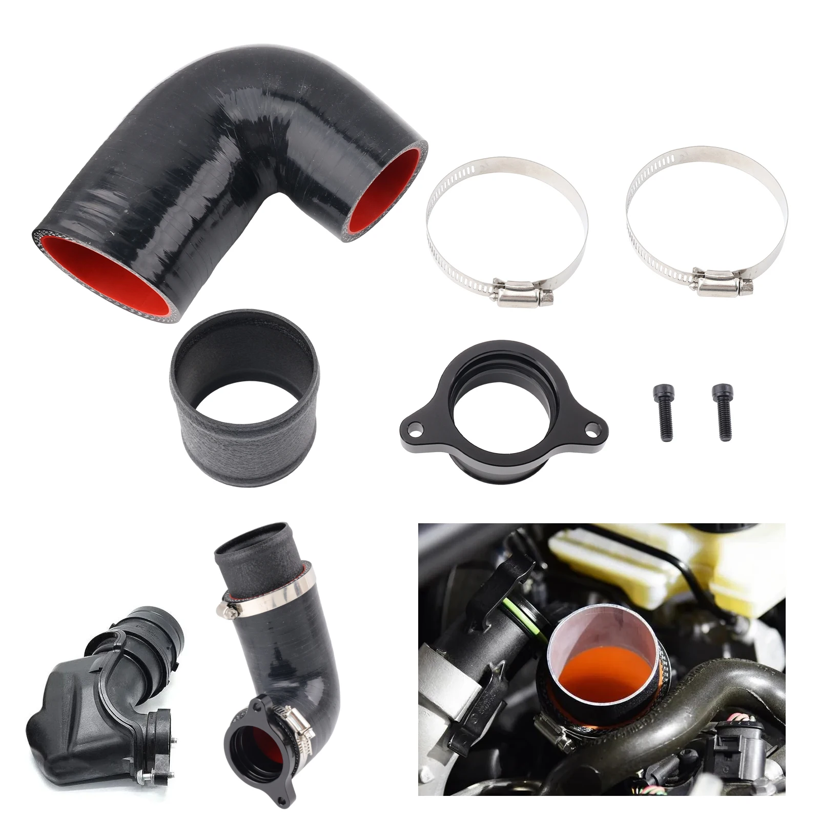 For VW AUDI Turbo Inlet Pipe For MK7 MK7.5 Leon MK3 Octavia 1.2/1.4 TSI TFSI A3 EA211 VAG engine performance