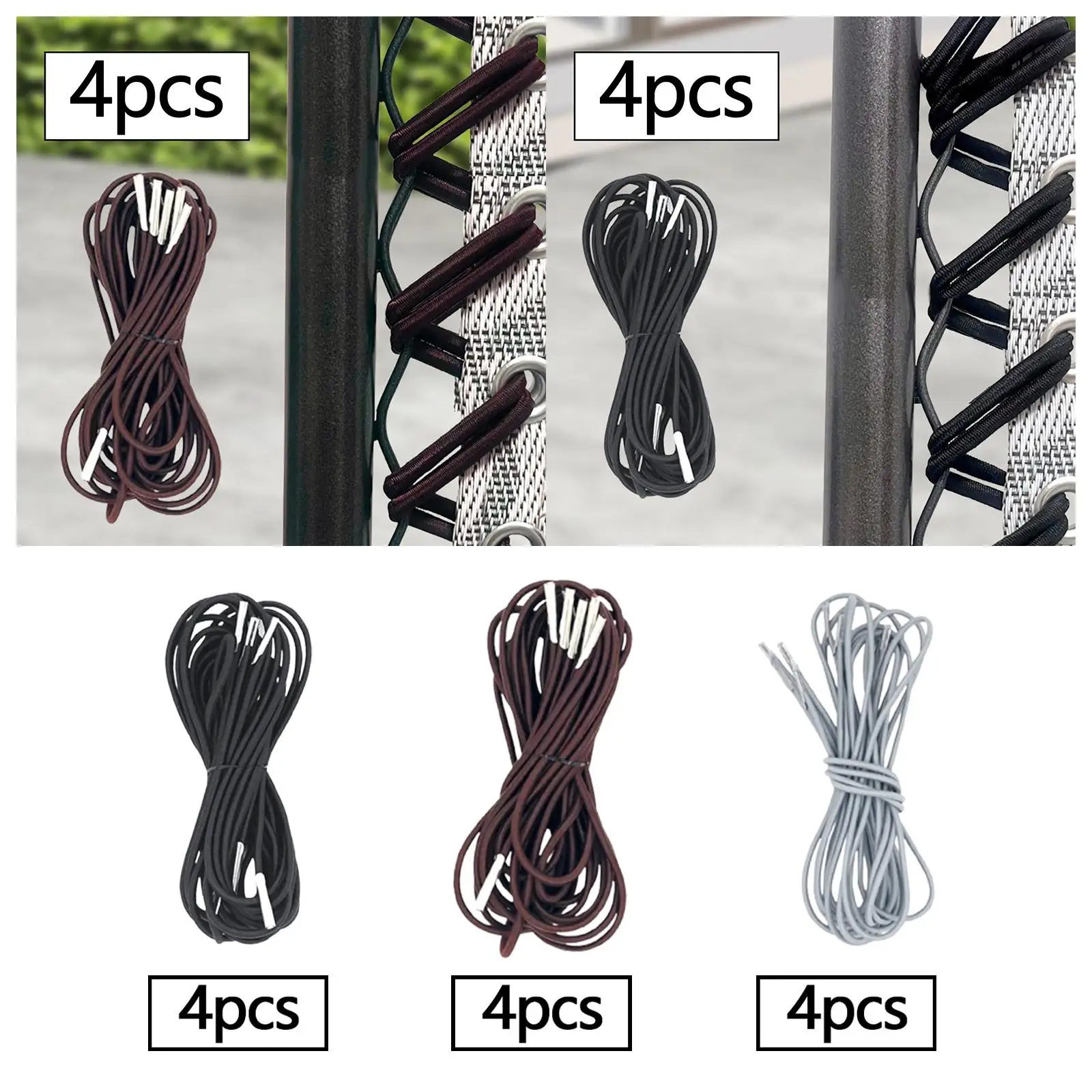 4PCs Deck Chair Cable Replacement Laces Sun Lounger Lying Down Chair Repair Cable