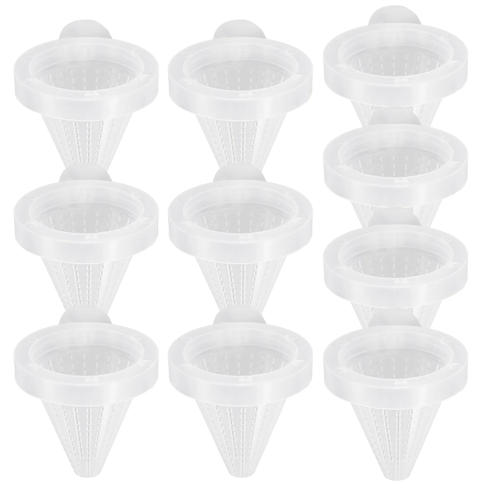 10 Pcs Aquarium Feeding Cup Fish Feeder Cone Worm Automatic Tank Live Food Funnel