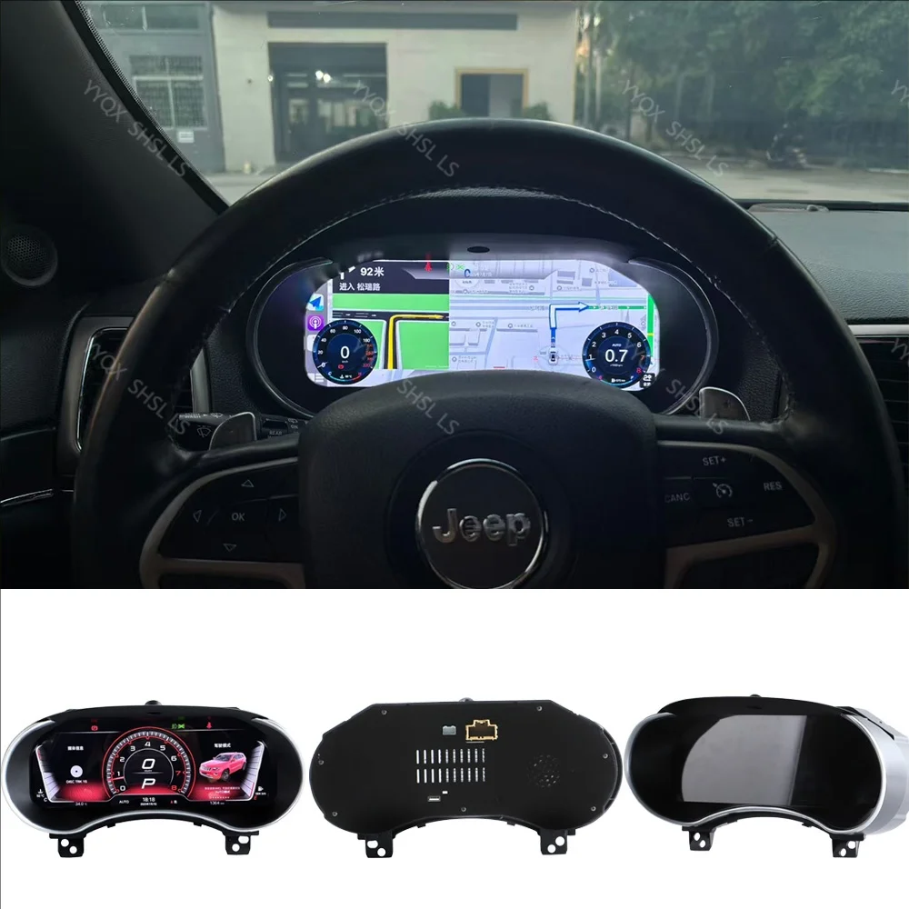 

12.3 inch LCD instrument panel For Jeep Wrangler 2011 2012 2013-2017 Dashboard Crystal Panel Cockpit Speedometer Instrument