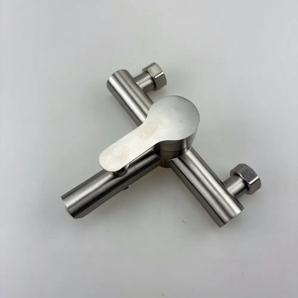 Stainless Steel Bathroom Shower Valve Concealed Wall Mounted Hot Cold Mixer Faucet Brushed Grey Bath Water Control Tap