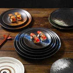 Japanese Ceramic Shallow Plate Special Sushi Restaurant Plate Simple Tray Flat Plate Cake Pasta Western