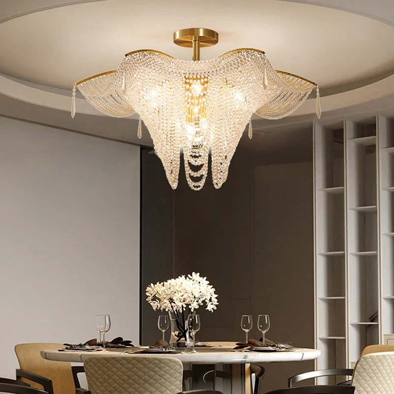 Luxury Crystal Butterfly 2024 New Modern Chandeliers For Living Room Designer Lustre LED Hanging Lamps Home Decor Pendant Lights