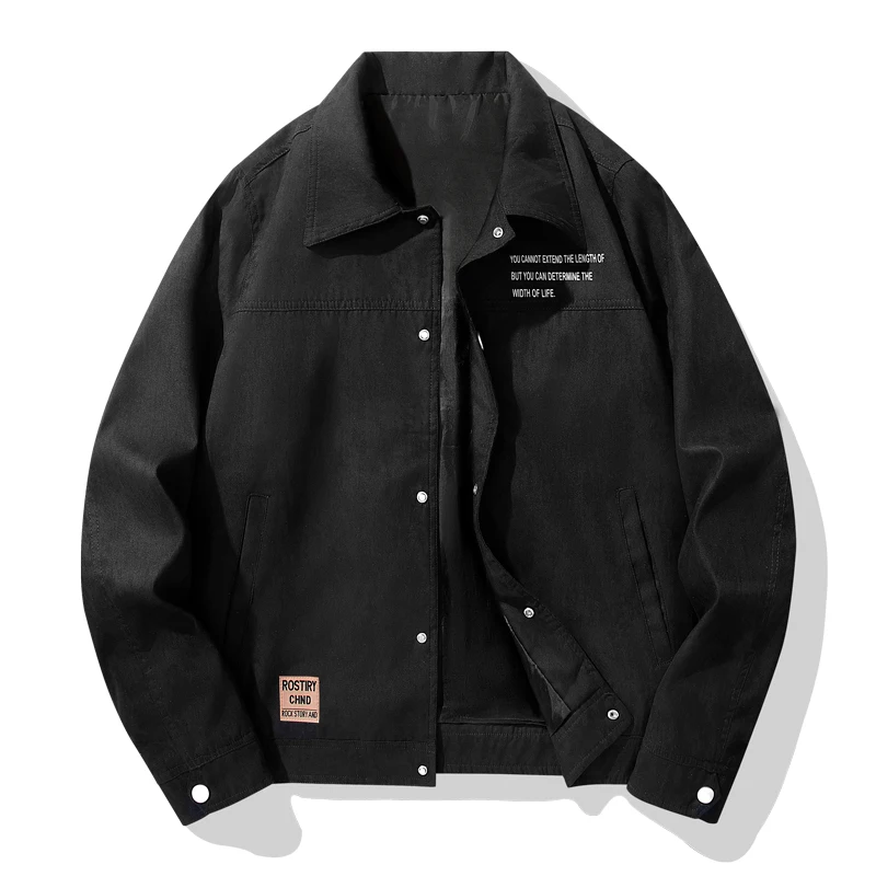 

Stylish Turn-down Collar Men Jacket Outdoor Comfortable Zipper Male Coats Quality Solid Color Men Clothing Spring New Arrivals
