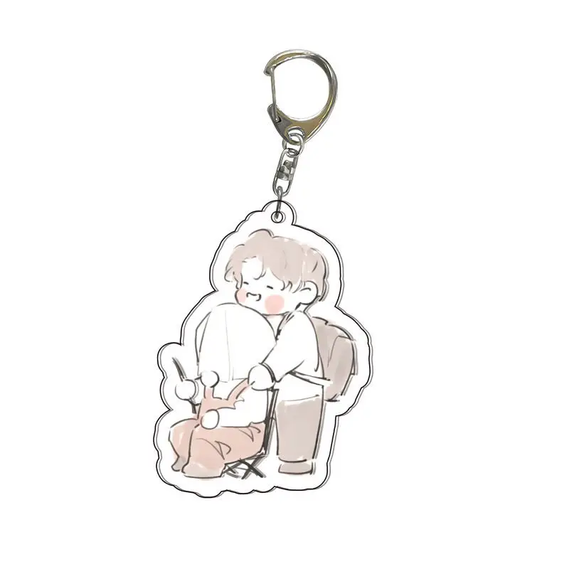 

The Renaissance Cartoon Acrylic Keychains Cute Anime Action Fingures Keyring Bag Car Latch Key Chain Pendant Ornament Kids Toys