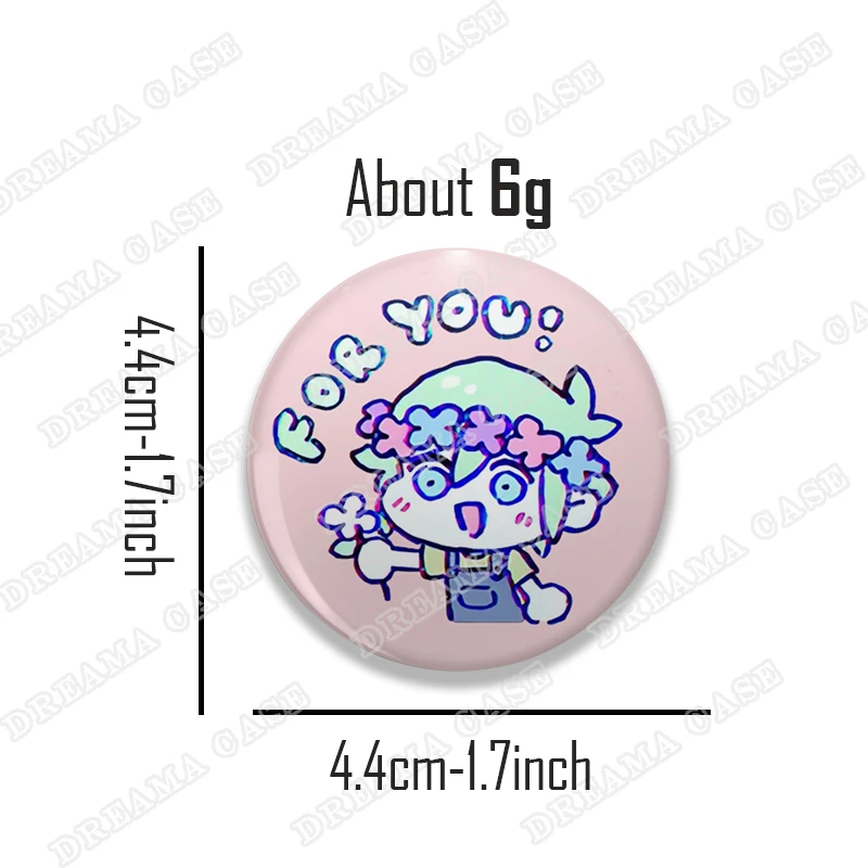 أوموري لعبة شارات للمجوهرات اكسسوارات حقيبة ديكور الريحان كيل بطل أوبري Omocat مشمس زر بروش دبابيس المشجعين الأصدقاء الهدايا #4