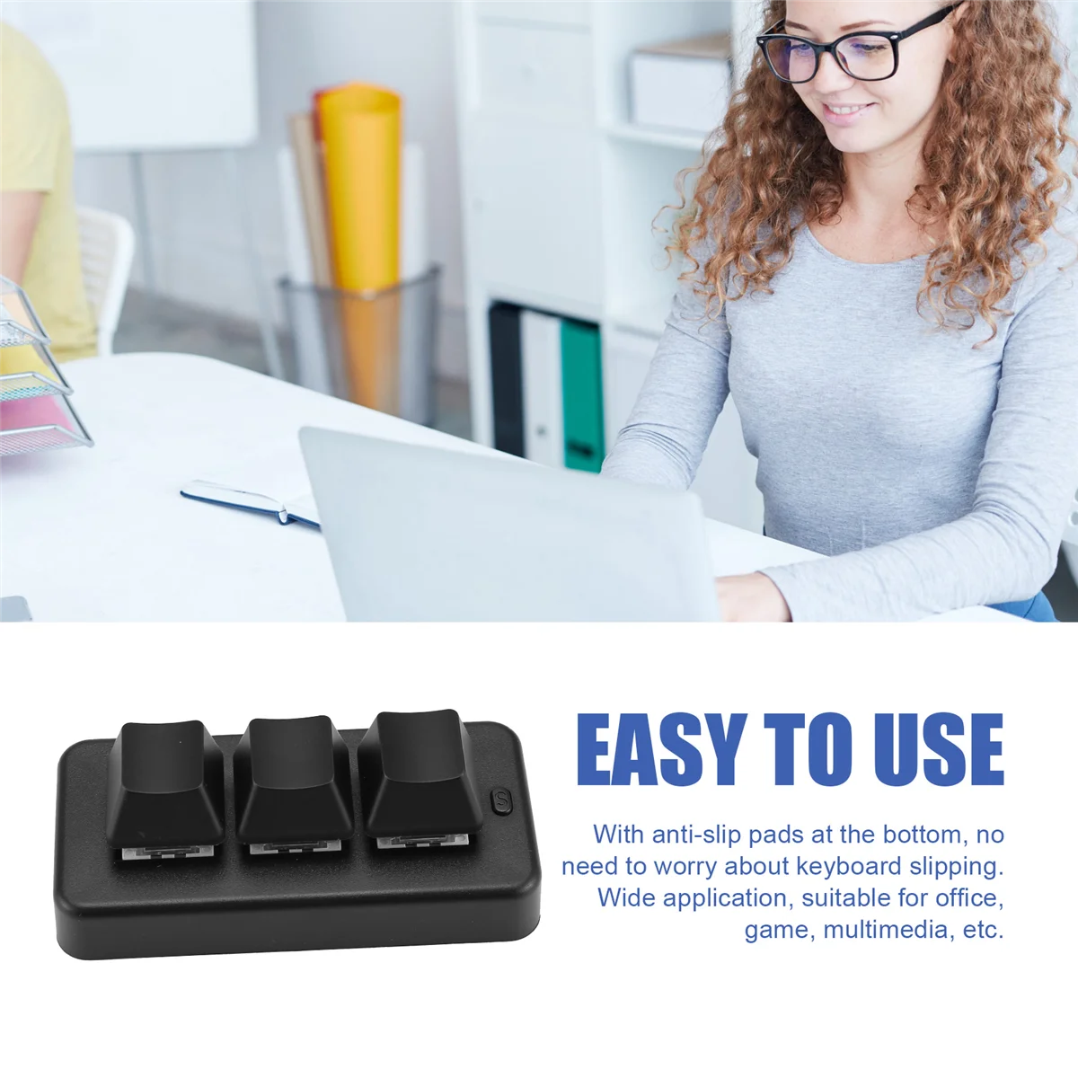 ABJU MK321 Progammable Macro Mini Keyboard 3 Mode Mechanical Keyboard Gaming Keypad for Game Multimedia MK321U