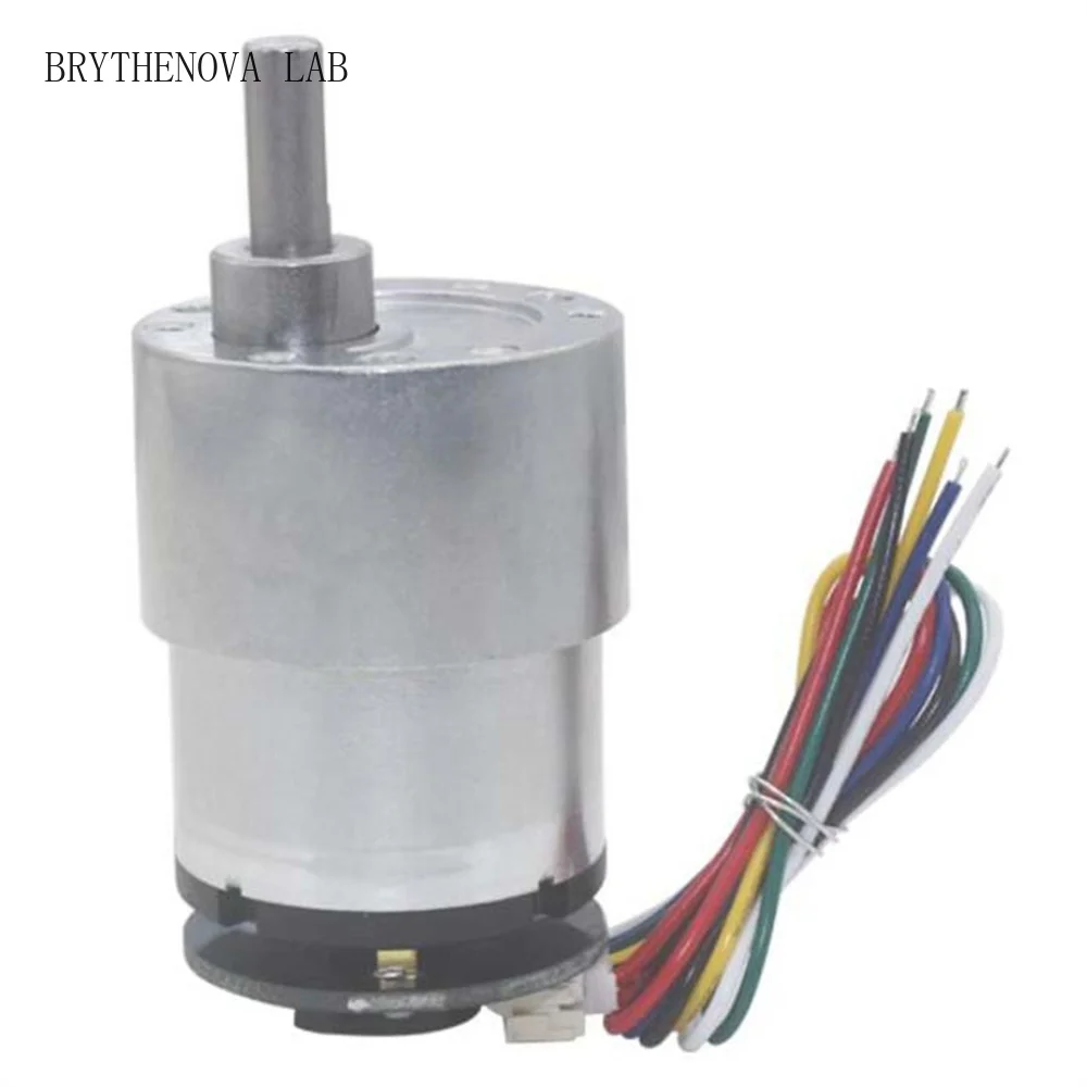 JGB37 520B Encoder Gear Motor DC 6V 12V High Torque Forward and Hall Reverse Encoder Electric Micro Metal Gear Reduction Motor