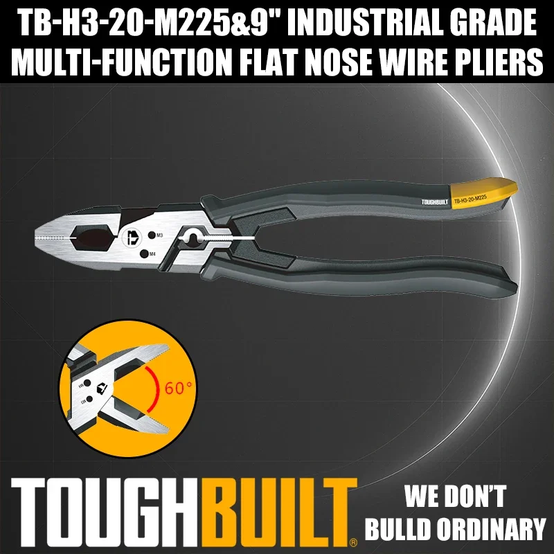 

ToughBuilt TB-H3-20-M225 9-дюймовые эргономичные многофункциональные плоскогубцы промышленного класса, ручные инструменты