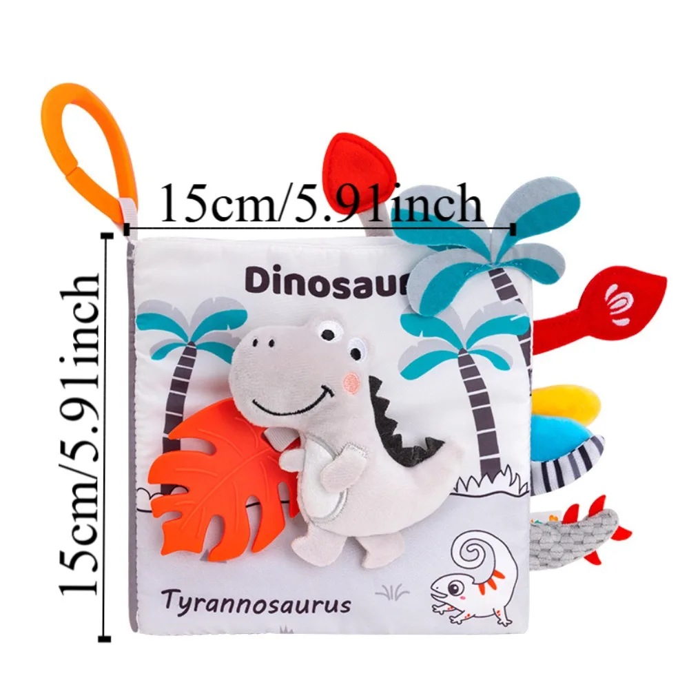 Not Be Torn Infant Baby Cloth Book High Contrast Animal Tails Quiet Cloth Book Toddler Toy Soft Soft Baby Books Tactile Training