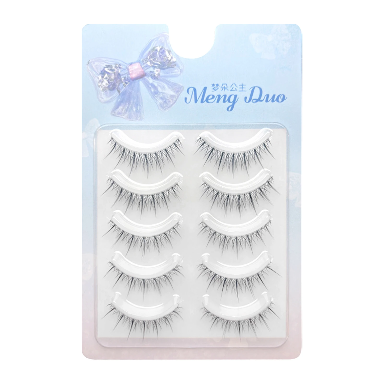 Ciglia Manga nere Cosplay strisce complete Ciglia finte a grappolo soffici Ciglia naturali sottili per donne Ragazze Forniture cosmetiche