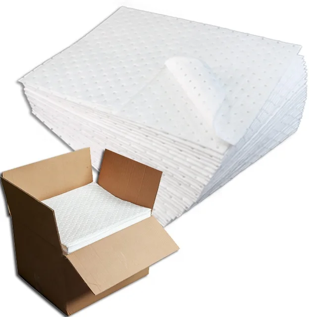 Tappetino per versamenti in polipropilene da 100 PP Tappetino per versamenti di olio Salviette industriali premium Tampone assorbente per olio