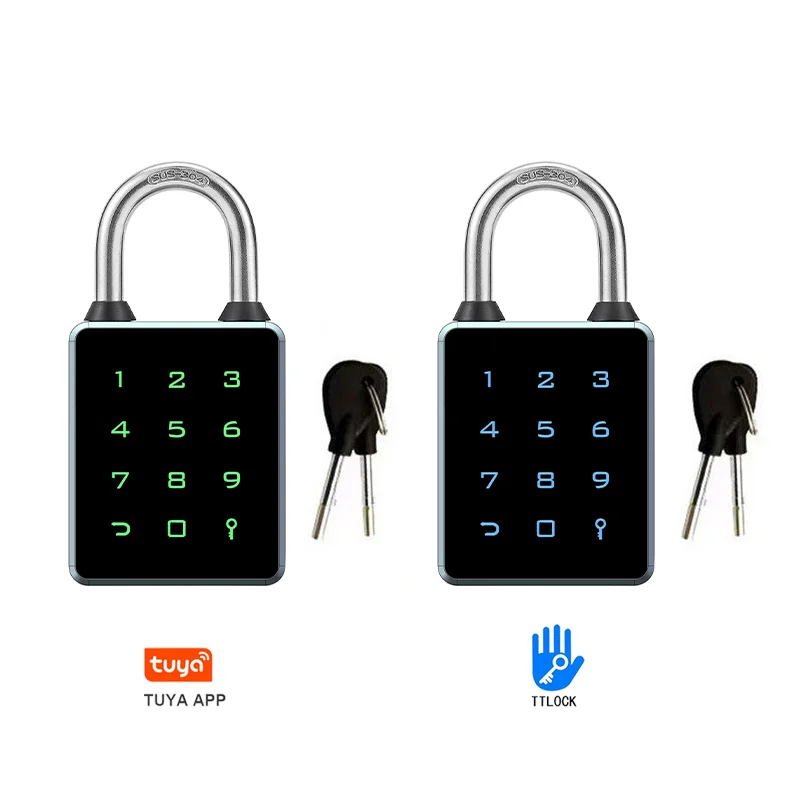 

Tuya TTLock Waterproof Smart Security Padlock RFID Card NFC Access Keyed Anti-Theft Smart Steel Lock