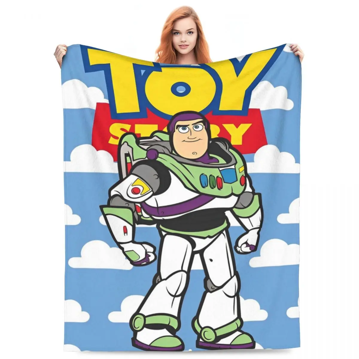 Buzz Lightyear Toy Story Blankets Cartoon Astronauts Plush Funny Soft Throw Blanket for Home Restaurant Decoration