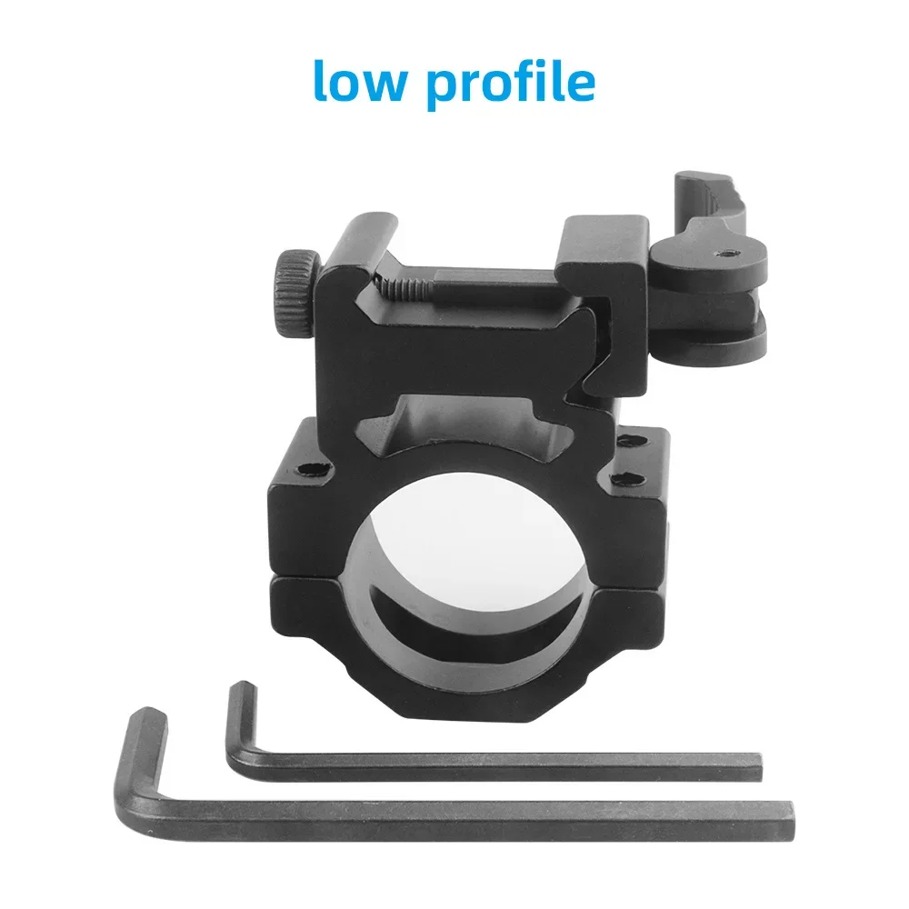25.4mm QD スコープマウントリング 20mmレール クイックリリース トイガン 光学ライフルスコープサイトマウントアダプター レーザーフラッシュライトホルダー
