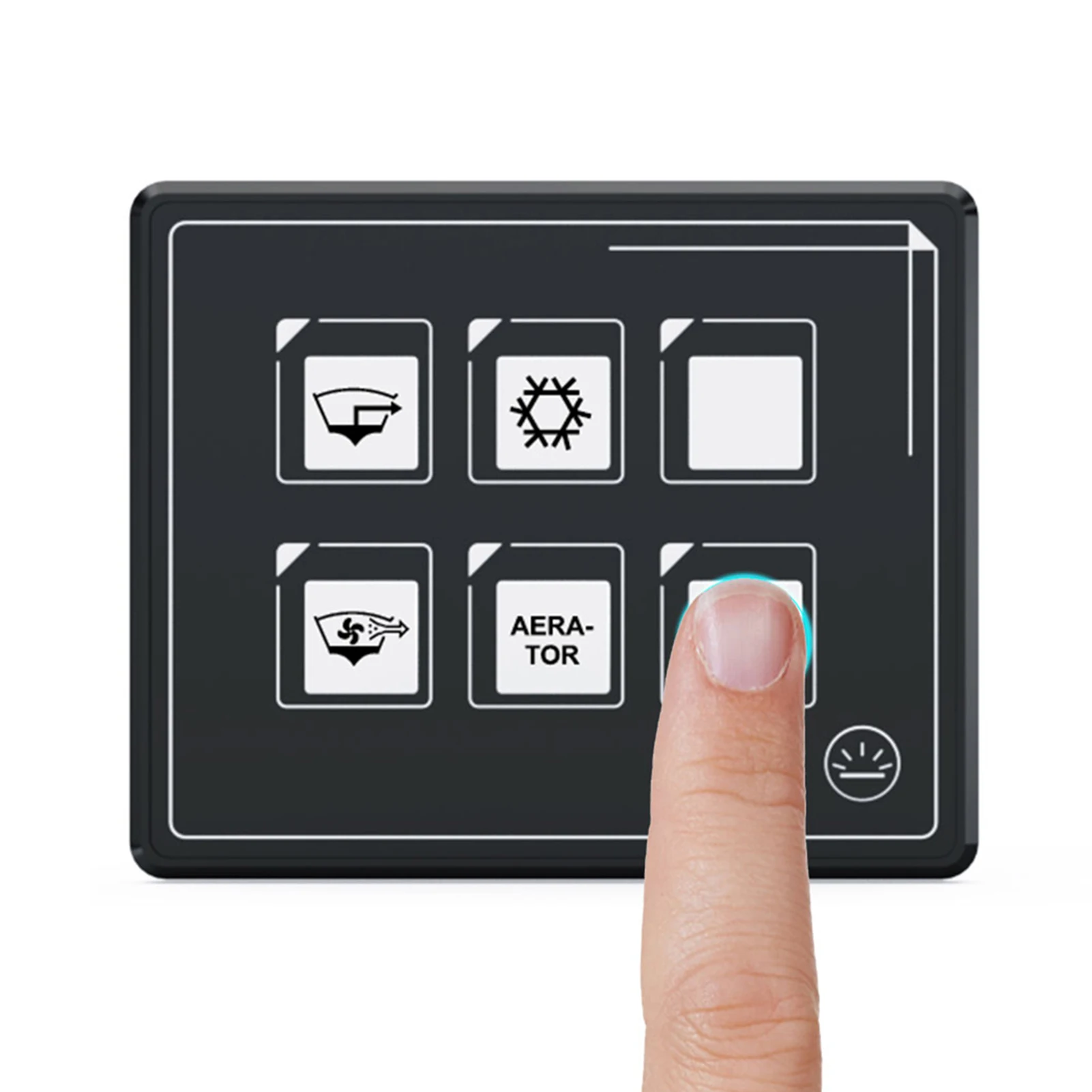

Car Universal 6P Membrane Control Switch Panel with Backlight Module LED Touch Electronic Accessories USB Cable Built-in PPTC IP