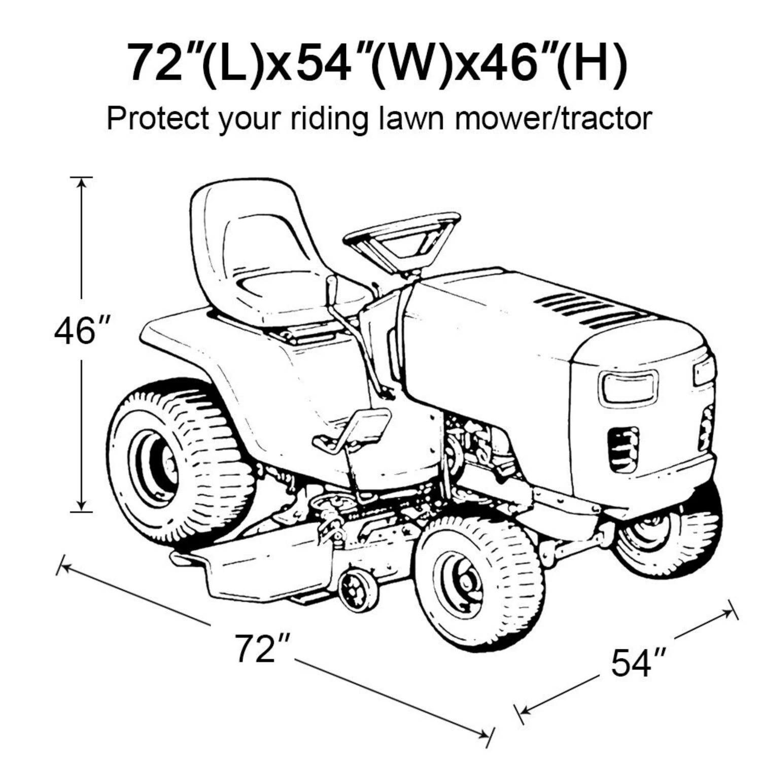 Protect your Tractor with this Top-Quality, Ultimate Waterproof Heavy-Duty Cover. Designed for Year-Round Outdoor Use, it Fits M