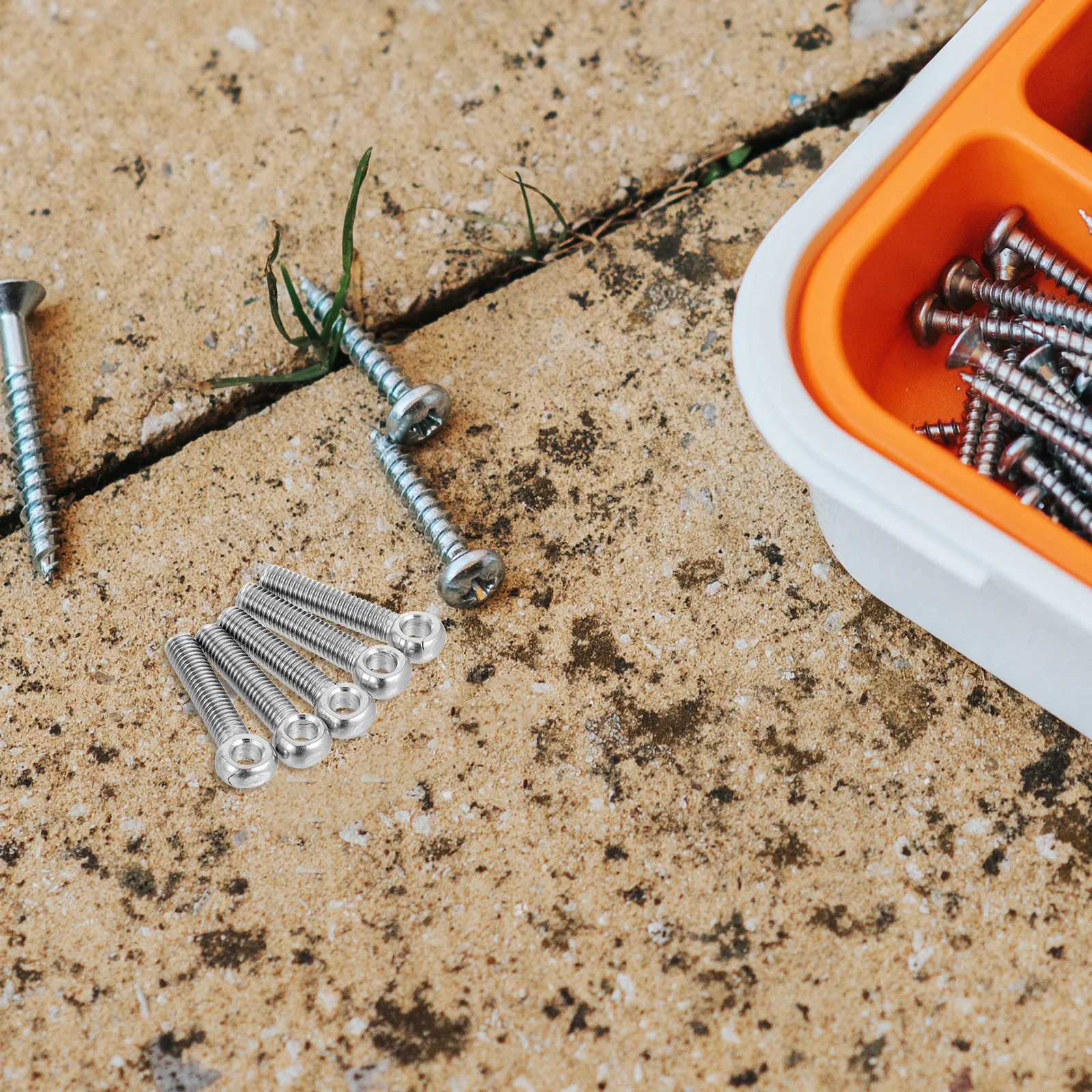 

5Pcs Heavy Duty Stainless Steel Eye Bolts Threaded Lifting Screws for Machinery Patio Marine Applications M5x25