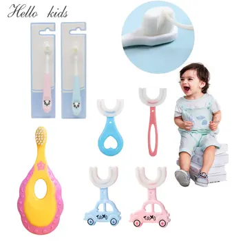 Kinder Zahnbürste Kind Zahnbürste mit Griff Silikon Oral Care Reinigung Pinsel für Kleinkinder Alter 2-12