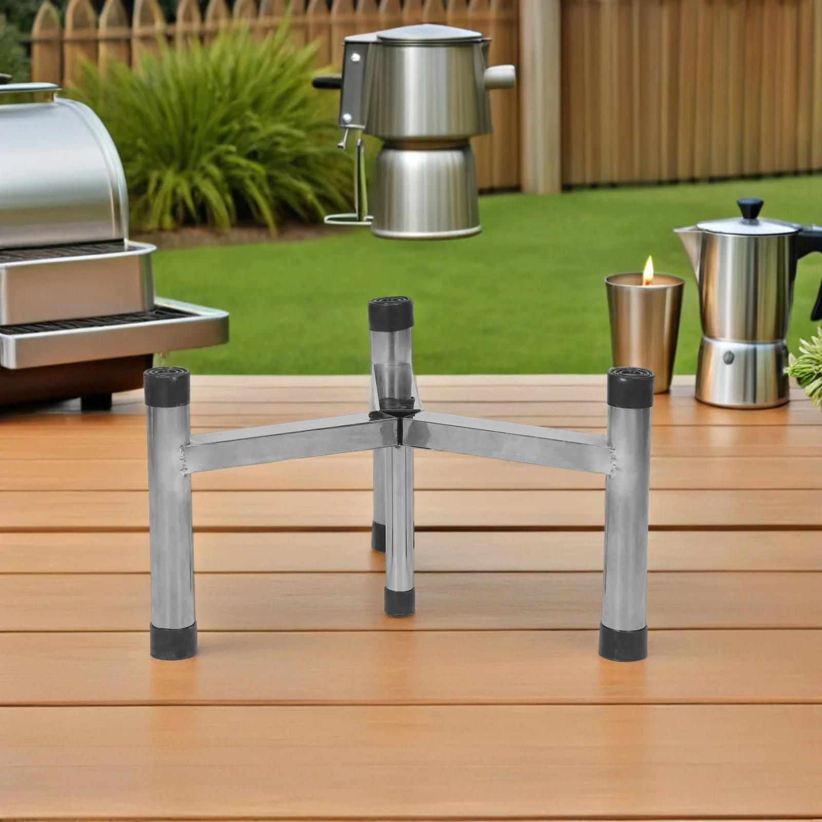 

Outdoor Fire Pit Holder Stainless Steel Stove Support Rack Portable Campfire Stand For Camping Bbq Garden Party Antislip