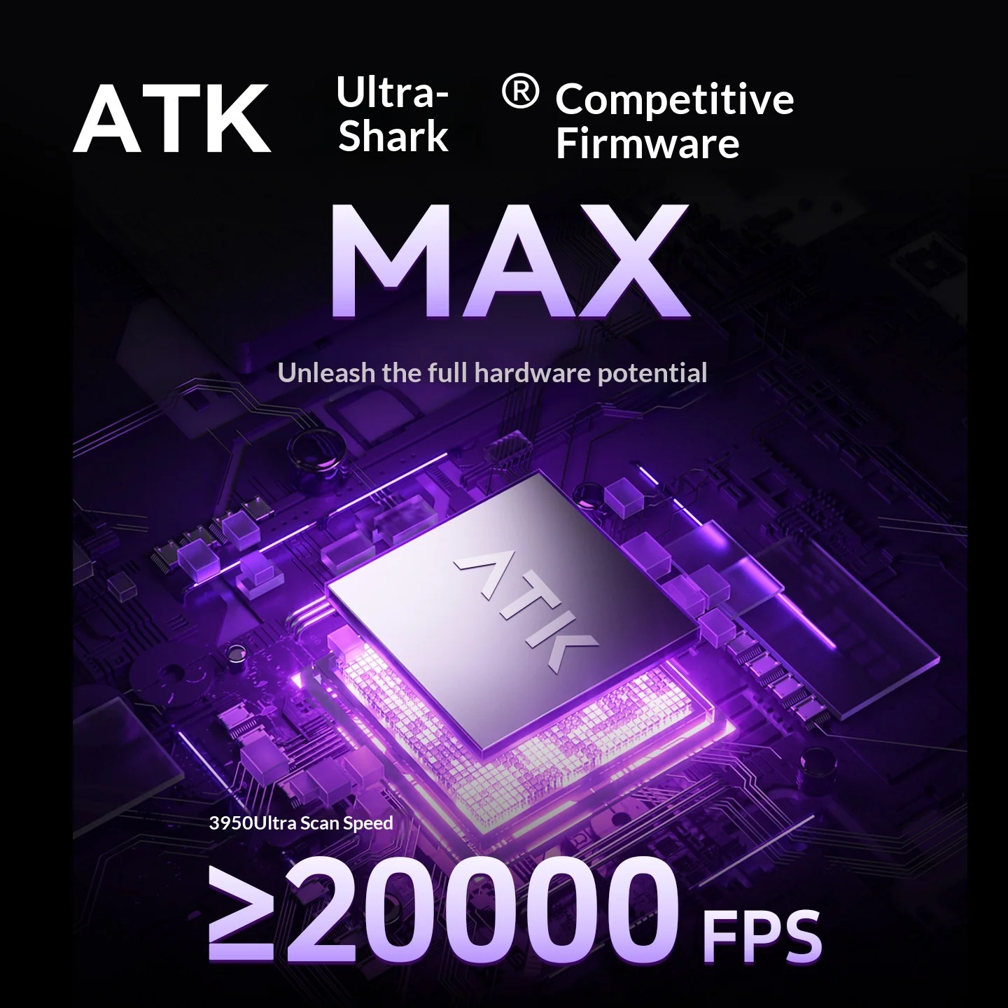 ATK Blazing Sky U2V2 Ultimate Wireless Mouse PAW3950Ultra Dual 8KHz Polling Rate 500mAh Battery 42000DPI Ergonomic Gaming Mouse