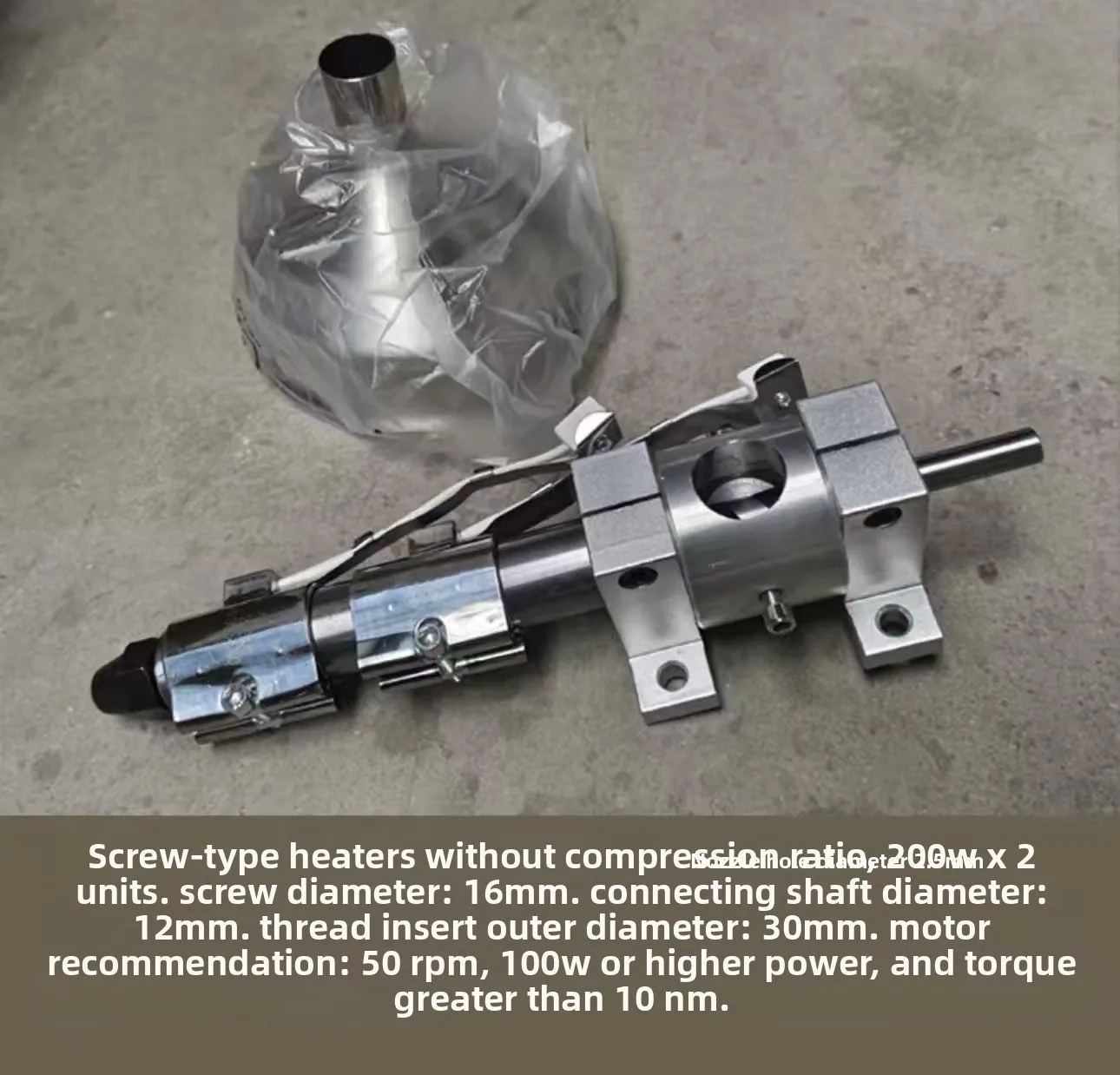 apply to 16mm and 20mm screw and barrel with flange  Microplastic Extruder Compound Powder 3D Printer Line Desktop