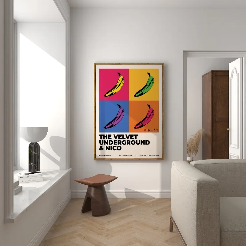 Andy Warhol Artwork Poster Banana Colorful Canvas Painting Pop Art Canvas Painting Print Nordic Wall Picture Living Room Decor