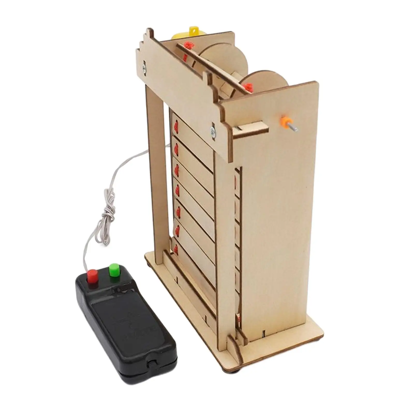 Kit de actividades en forma de puerta rodante eléctrica DIY, interacción educativa de madera