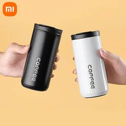 Xiaomi-ダブルステンレス鋼304コーヒーカップ、漏れ防止サーモボトル、旅行用サーマルカップ、ポータブル、youpinギフト、400ml、500ml