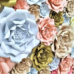 Birthday Flowers DIY Giant Paper Rose Wedding Flores Artificiales Fleur Artificielle Party Backdrops Decor Nail Shop