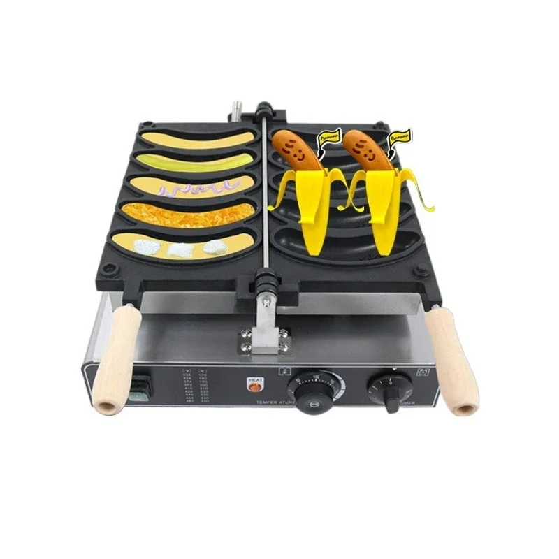 Twisted head banana burning machine commercial gas electric heating banana eggs, banana burning mold