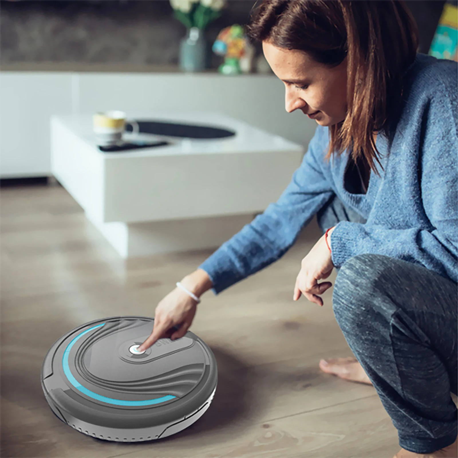 Portable Home Vacuum Cleaner Smart Sweeping Machine Robot Vacuum Cleaner Lightweight Smart Robotic Multi-Mode Vacuum Cleaner