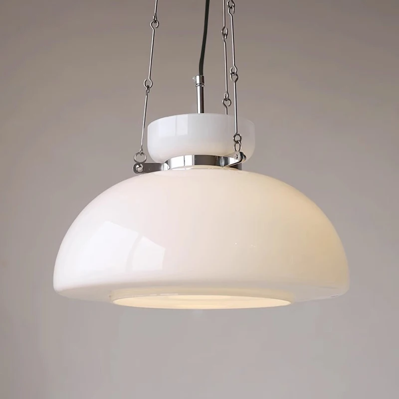 

Modern Nordic White Simple Glass Pendant Lamp Living Room Restaurant Bedroom Bar Hanging Light Home Decoration Luster Chandelier