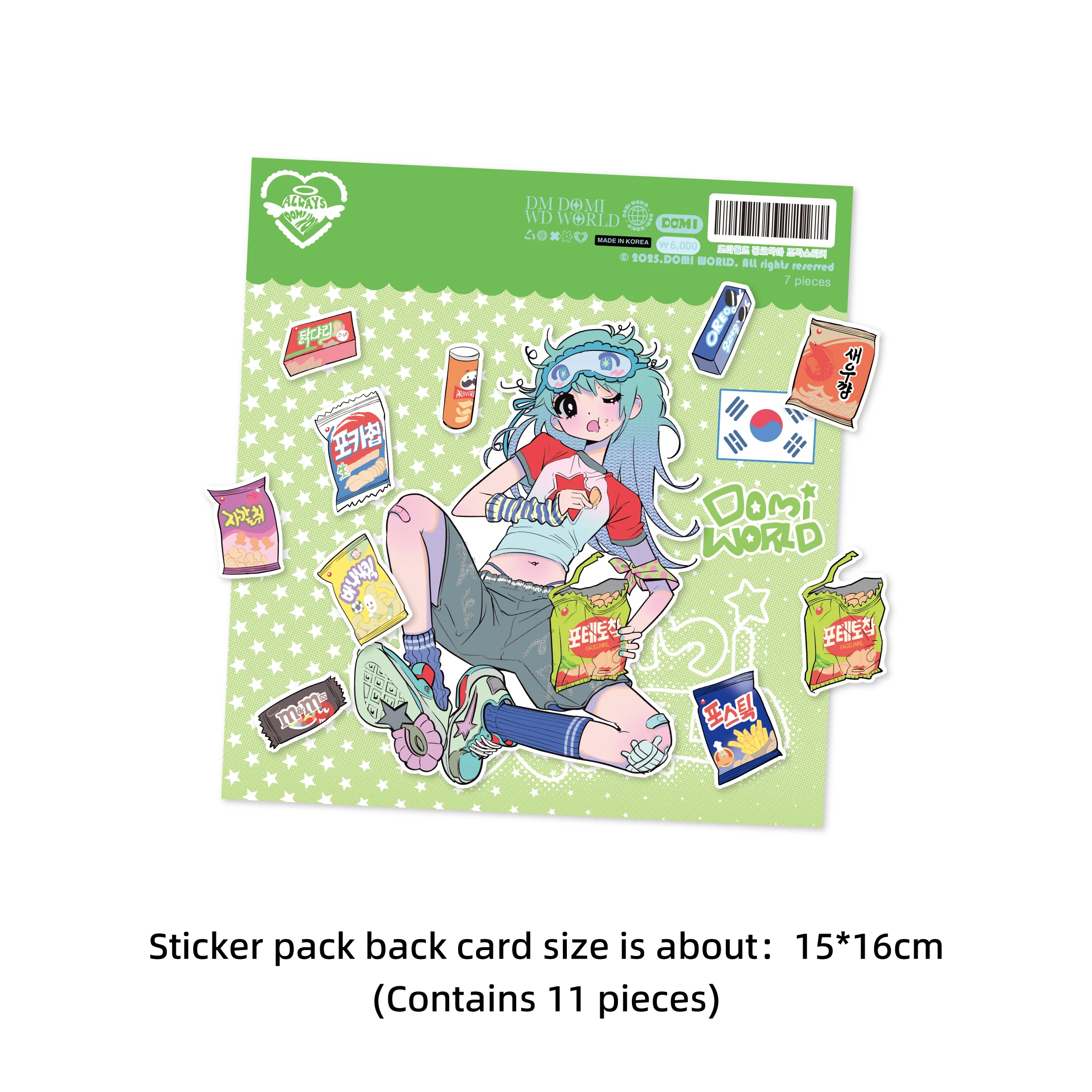 1/7 Pcs Domi Sticker Pack Korean Guka Characters Girls Hot Girl Stickers DIY Handbooks Decorative Materials High Beauty Stickers view 3