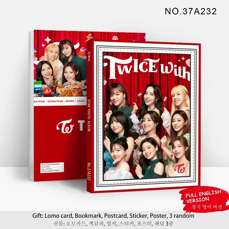 Kpop idol TWICE 80 Page HD Photo album Portrait Photo Gallery Sticker Poster Bookmark Collection Card Gifts